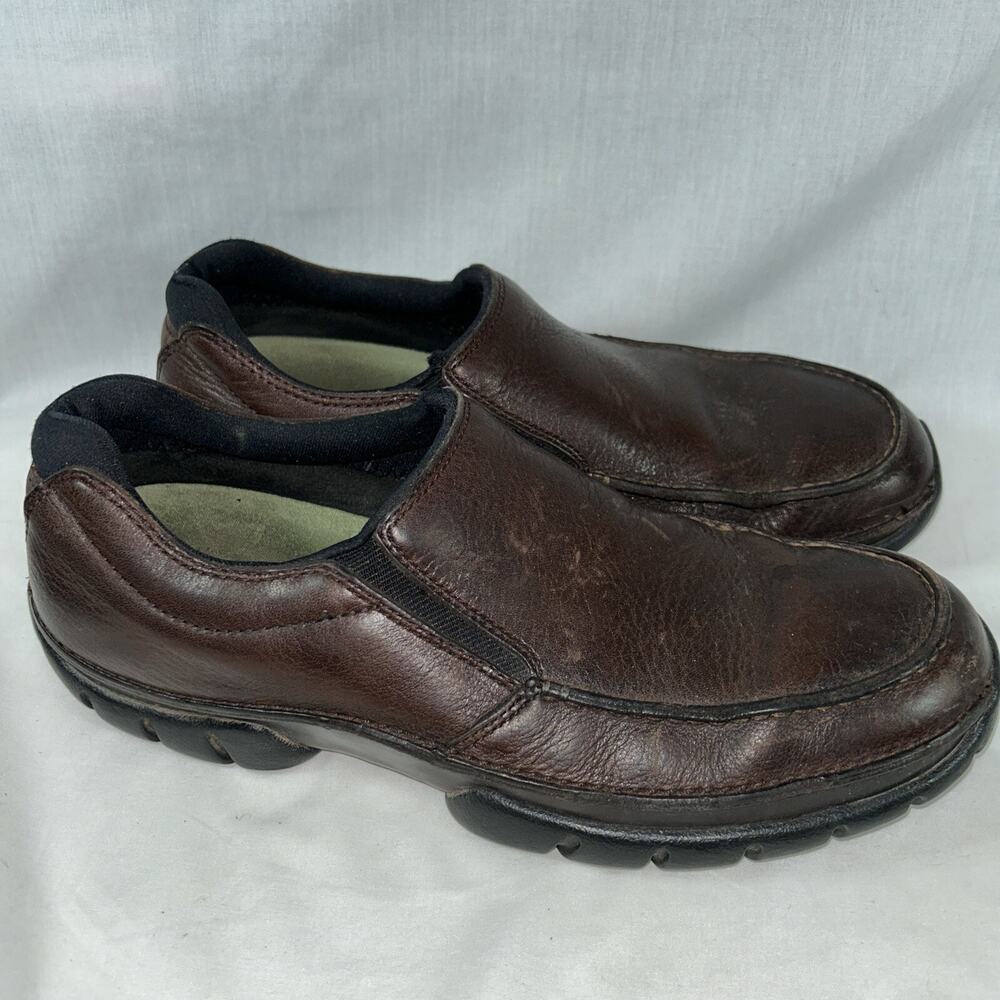 Rockport XCS Men Brown Leather APM3236F Casual Slip On Shoes Size 10M